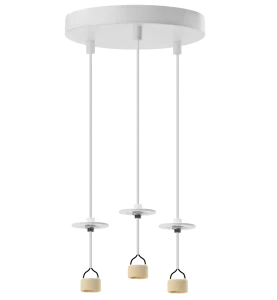 LUCAS BASE 3R PENDANT GU10 WH lampa wisząca 3xGU10 max 50W biały