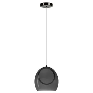 NICOLE PENDANT SMOKY lampa wisząca 8W LED 3000K chrom