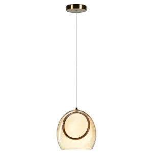 NICOLE PENDANT AMBER lampa wisząca 8W LED 3000K