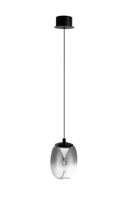 PAMELA 11 SMOKY lampa wisząca 7W LED 3000K przeźroczysty
