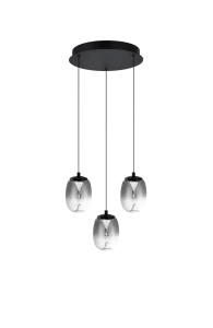 PAMELA 11 ROUND 3 SMOKY lampa wisząca 15W LED 3000K przeźroczysty