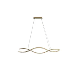 SPARK WAVES PENDANT 120 CCT DIMM GO + REMOTE CONTROL lampa wisząca 68W LED złoty