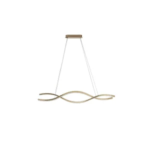 SPARK WAVES PENDANT 150 CCT DIMM GO + REMOTE CONTROL lampa wisząca 97W LED złoty