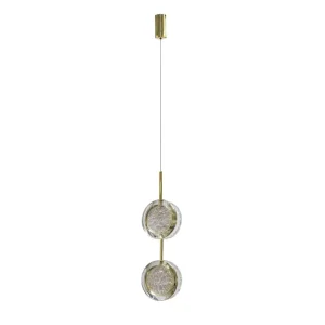 EUFORIA PENDANT 2 GO lampa wisząca 12W LED 3000K złoty