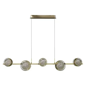 EUFORIA PENDANT LINE 5 3-STEP DIMM GO lampa wisząca 30W LED 3000K złoty