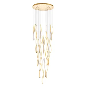 FLOW 13 PENDANT 3-STEP DIMM 3000K GO lampa wisząca 115W LED złoty