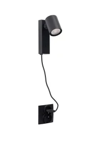 EXO WALL PLUG BLACK kinkiet 1xGU10 czarny