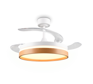 VOLDA lampa wentylator LED 30W 2700-6500K składane łopaty imitacja drewna + pilot R69642101