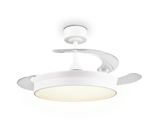 KERAVA lampa wentylator LED 30W 2700-6500K składane łopaty klosz płaski + pilot R69572101