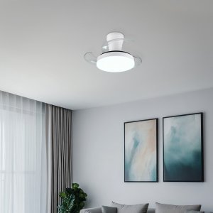 TAMPERE nowoczesna lampa wentylator LED 24W 2700-6500K składane łopaty płaski klosz + pilot R69532101