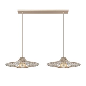 ELLIS lampa wisząca beżowa druciana 2xE27 LUCIDE 05458/02/41