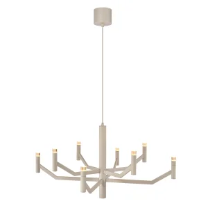 WELLINGTON nowoczesny żyrandol taupe beżowy LED 8x3W G9 DIM + LED 1x4W MR11 GU10 DIM LUCIDE 21451/09/41