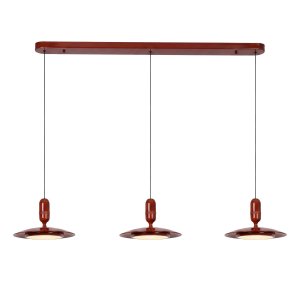 JOSEFINE nowoczesna lampa wisząca ceglasta terracotta  LED 3x11W 2200K-2700K-3000K DIM LUCIDE 42404/35/55