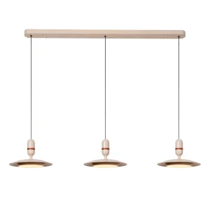 JOSEFINE nowoczesna lampa wisząca kremowa LED 3x11W 2200K-2700K-3000K DIM LUCIDE 42404/35/38