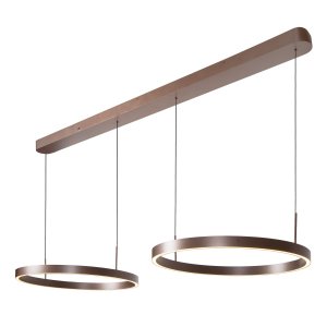 LIANE lampa wisząca okręgi LED 2x45W 2700K/4000K DIM stary brąz LUCIDE 46404/02/97