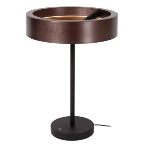 LEONARD lampa stołowa ring fi 31cm kawowy brązowy LED 12W 2200K/2700K/3000K DIM LUCIDE 62500/12/96