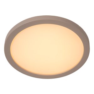 RINUS płaski plafon łazienkowy beżowy LED 9,5W 2200K/3000K IP44 LUCIDE 07122/20/41