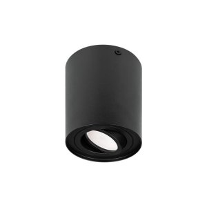 Tuba sufitowa czarna regulowana 12,5cm GU10