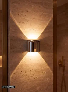 ARMIN chromowany kinkiet łazienkowy IP54 LED 2x3,5W CCT DIM światło góra dół LUCIDE 69816/06/11