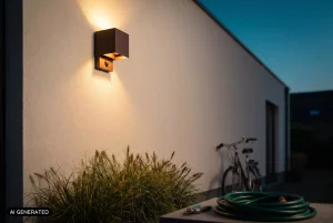 TADZIO kinkiet zewnętrzny rdzawy brązowy IP65 z czujnikiem LED 7W CCT LUCIDE 69810/07/97