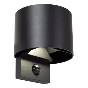 TADZIO kinkiet zewnętrzny czarny IP65 z czujnikiem LED 7W CCT LUCIDE 69811/07/30