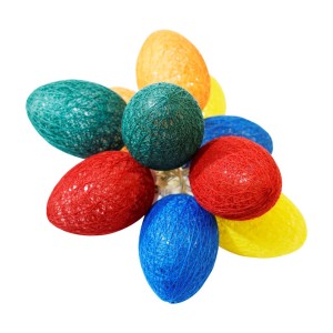 BAWEŁNIANE JAJKA LED KOLOROWE