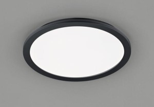 CAMILLUS plafon łazienkowy LED 22W IP44 fi 40cm czarny 3-stopniowe ściemnianie