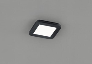 CAMILLUS plafon łazienkowy LED 9W IP44 17cm czarny 3-stopniowe ściemnianie
