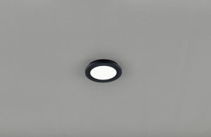 CAMILLUS plafon łazienkowy LED 9W IP44 fi 17cm czarny 3-stopniowe ściemnianie