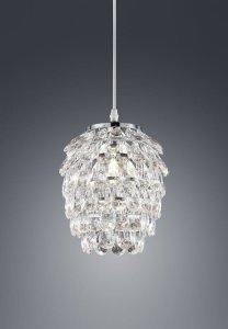 PETTY R30451006 lampa wisząca chrom z plastikowymi kryształkami 1xE14