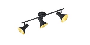 NINA R80163002 lampa sufitowa listwa retro 3xE14 czarno-złota