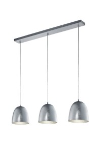 ONTARIO 305200389 potrójna srebrna lampa wisząca na listwie 3xE14