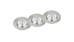 ZAGROS 650710307 zestaw 3szt opraw okrągłych IP65 nikiel mat LED 3x5,5W 3000K DIM montaż podtynkowy