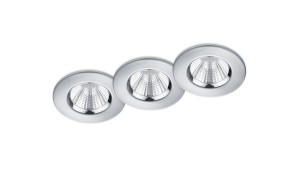 ZAGROS 650710306 zestaw 3szt opraw okrągłych IP65 chrom LED 3x5,5W 3000K DIM montaż podtynkowy