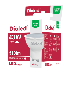 Żarówka LED GU10 7W 510lm neutralna biała