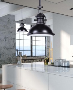 ELIGIO W1 industrialna lampa wisząca czarna mała 1xE27