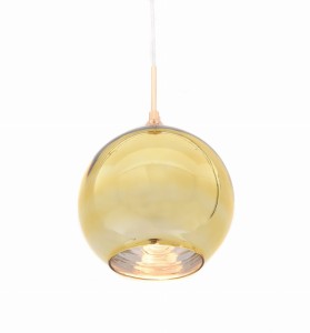 LOBOS D20 lampa wisząca klosz szklana kula złota