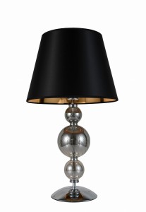MURANEO lampa nocna ze szklaną dekoracyjną podstawą czarna