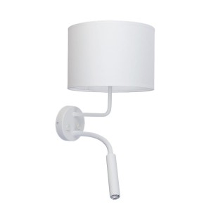 HOTEL PLUS kinkiet biały z lampką do czytania E27/G9