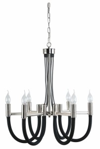 Como lampa wisząca czarna LP-90103/6P BK