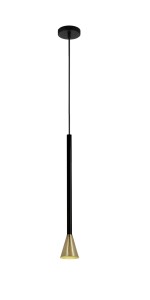 Arizona lampa wisząca czarny/zloty LP-074/1P BK/GD