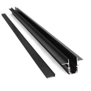 LL-20A szyna magnetyczna  podtynkowa czarna 150cm do płyt GK 9,5mm