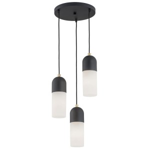 BURGOS lampa wisząca 3 pł. okrągła podsufitka