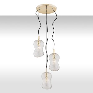 CADIZ lampa wisząca 3 pł. na okrągłej podsufitce