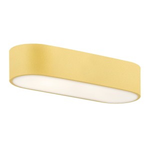 TONI plafon złoty mat podłużny 50cm 3xE27 klosz mleczny plexi