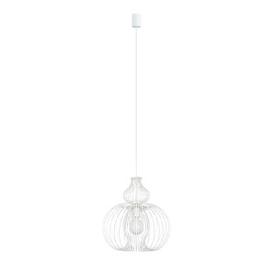 MEKNES lampa wisząca klosz druciany biały fi 44cm 1xE27