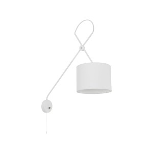 VIPER kinkiet długie ramię regulowane abażur biały E14 wyłącznik