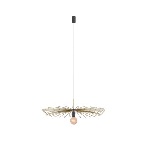 UMBRELLA duża lampa wisząca druciana złota