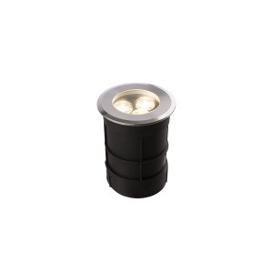 PICCO LED L oprawa w grunt okrągła fi 7,5cm srebrna LED 3W 3000K 