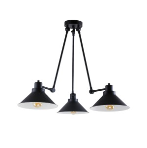 TECHNO III lampa sufitowa loftowa regulowana czarna